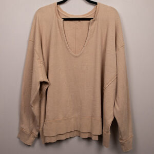 We the Free Buttercup light pink thermal top-L